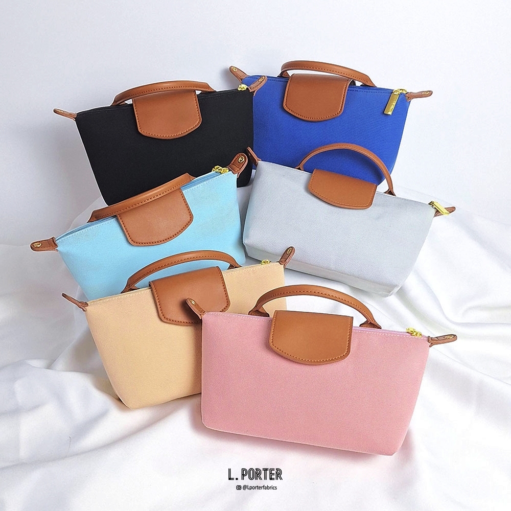 Tas Bahu Selempang Longcam Mini Wanita Berbahan Kanvas / Mini Bag / L. Porter Fabrics