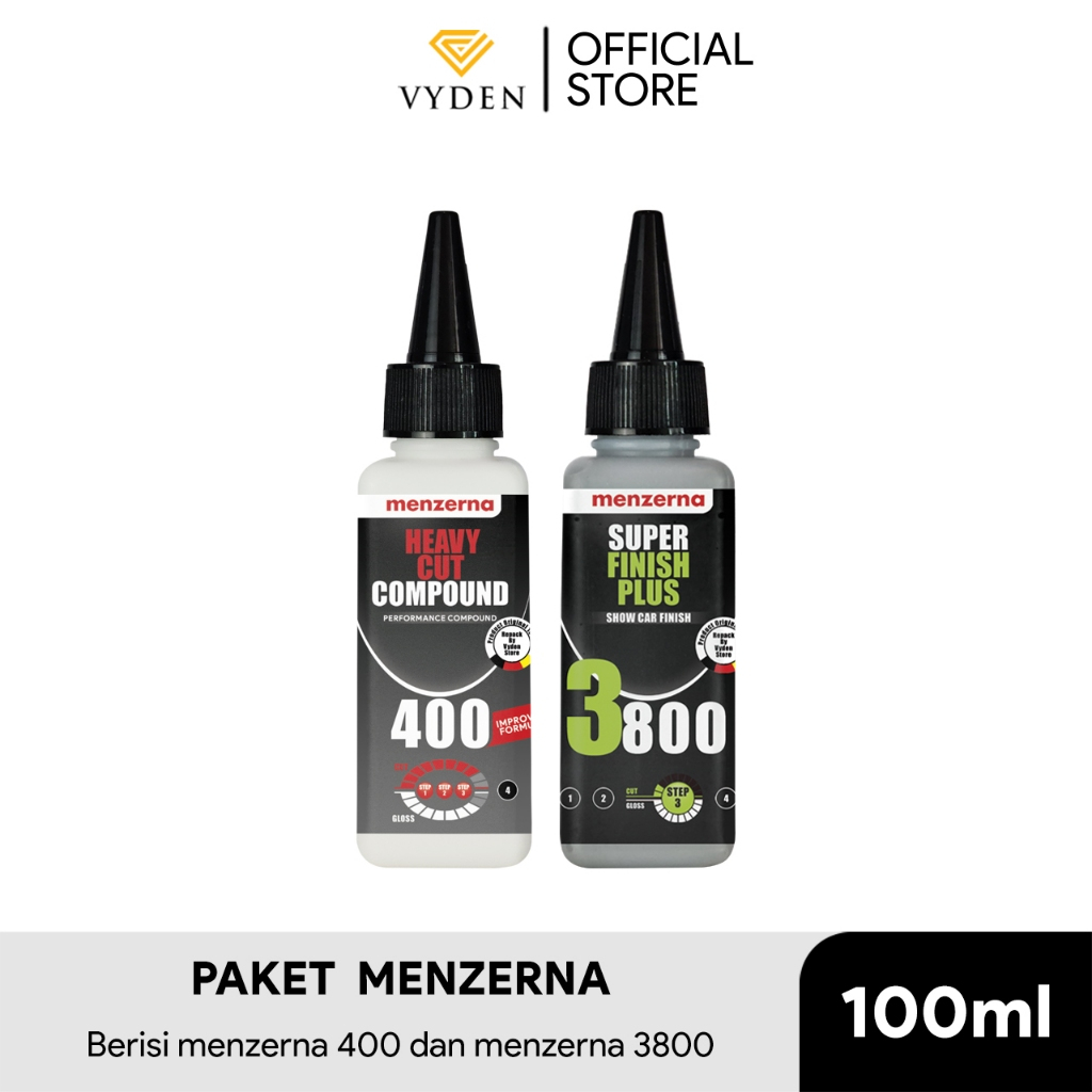PAKET MENZERNA 400 3800 Kompon Kasar dan Kompon Halus Pengkilap Body Halus Mobil Motor MURAH