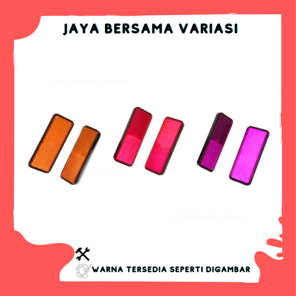 MATA KUCING PERSEGI REFLEKTOR UNIVERSAL AKSESORIS PENANDA LAMPU MOTOR MOBIL SEPEDA