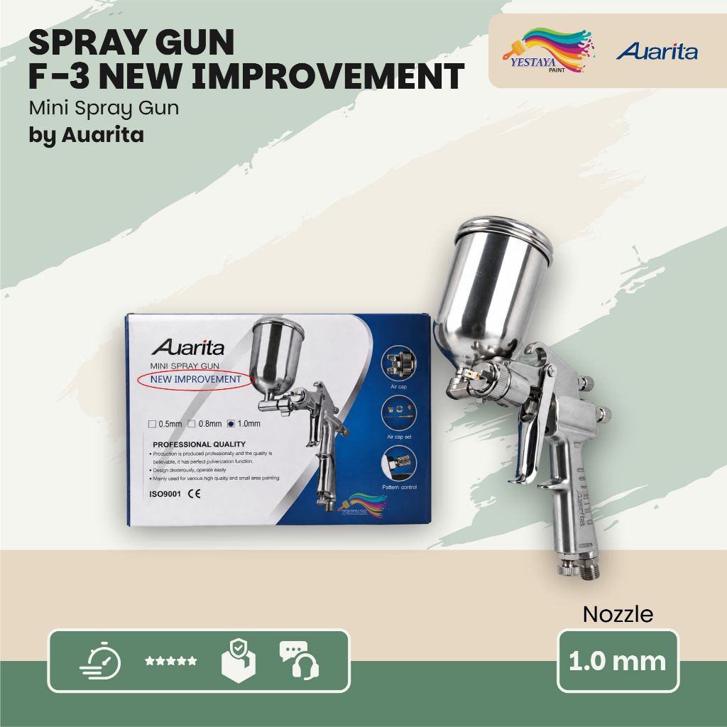 Spray Gun Auarita F3 New Improvement - F3 Modif Nozzle 1.0 mm