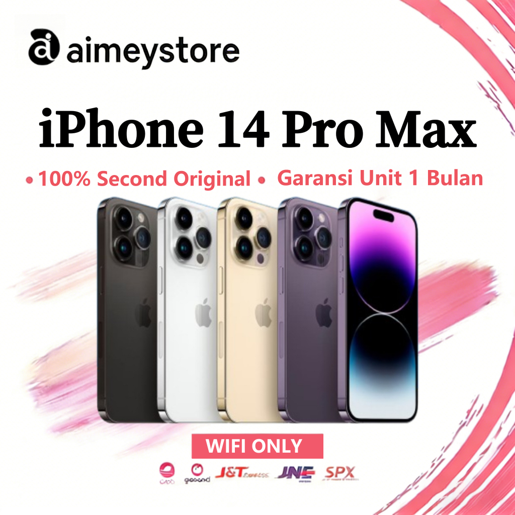 IPhone 14 PRO MAX WIFI ONLY Game/Live 128GB 256GB 512GB Bekas Second Original Mulus Fullset