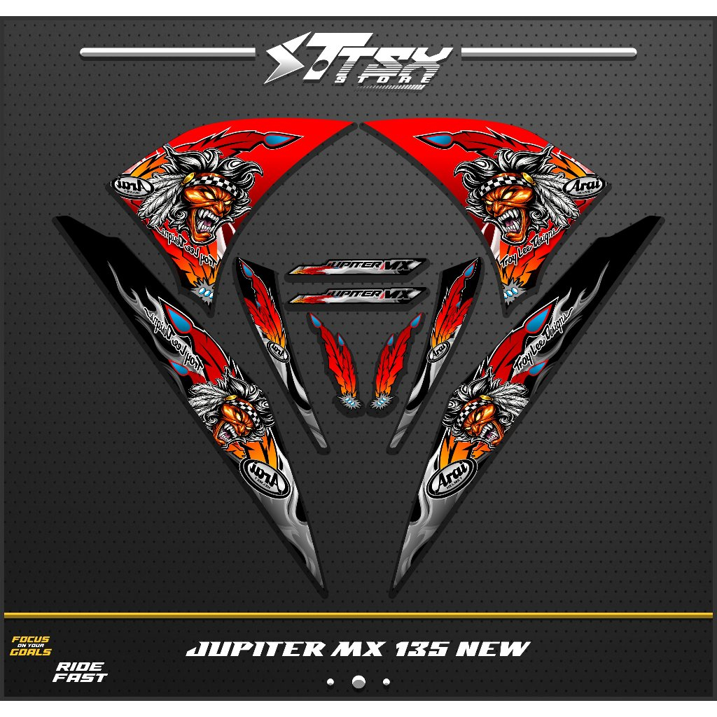 STRIPING STIKER JUPITER MX NEW 135/VARIASI STIKER MX 135 NEW MTF ARAI