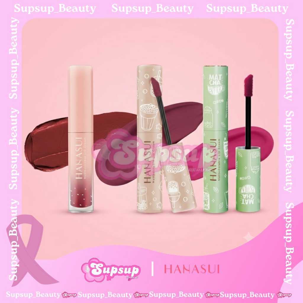 [ORIGINAL]  Hanasui LIPCREAM Mattedorable  /&/  Hanasui BOBA EDITION /&/ Hanasui Matcha Latte Series
