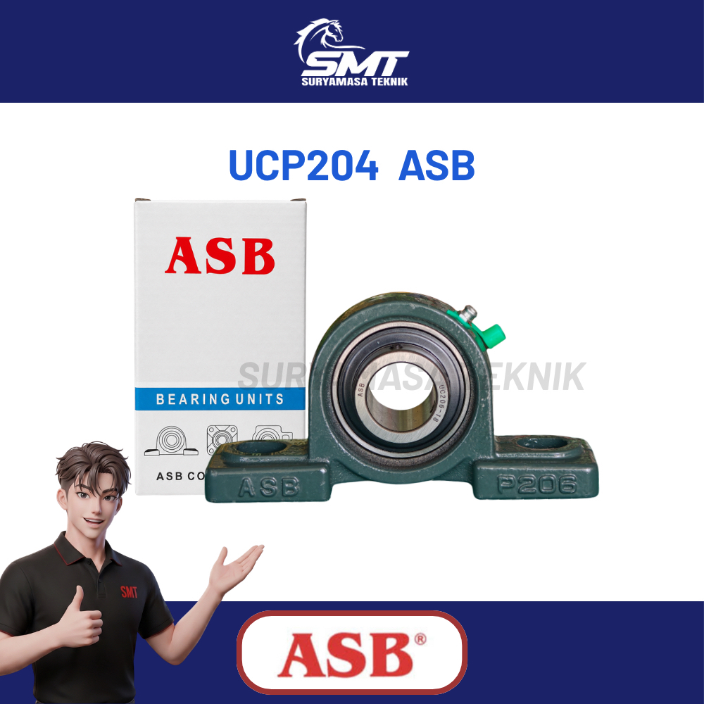 Bearing Duduk UCP204 As 20mm ASB Pillow Block Laher Duduk Original