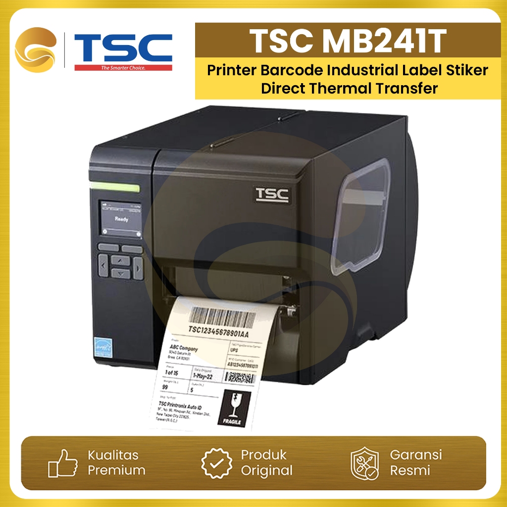 TSC MB241T Printer Barcode Industrial TSC MB-241T TSCMB241T Cetak Label Stiker Direct Thermal Transf