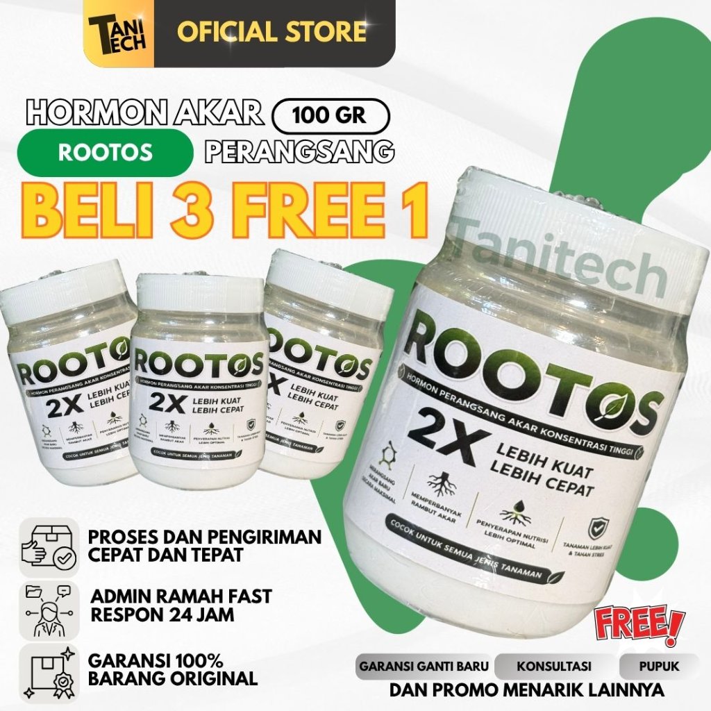 ROOTOS 100 Gram Perangsang Akar Tanaman Untuk Stek & Cangkok
