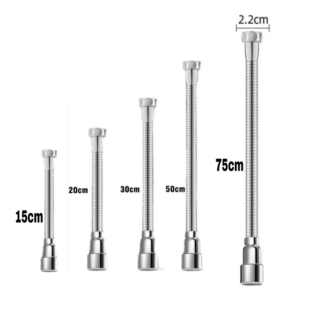 Sambungan Kran Flexible Stainless Steel Faucet Extender Universal Kran Wastafel