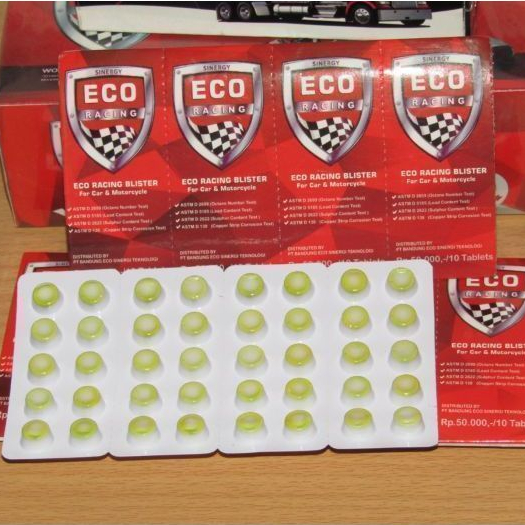 Eco Racing Motor Penghemat BBM 1 Blister Isi 50 - Eco Motor Penghemat Bensin