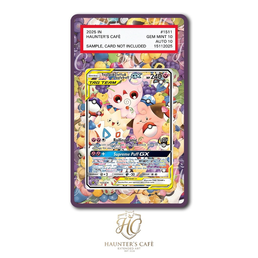 Togepi & Cleffa & Igglybuff GX #143a Pokemon Cosmic (Custom Extended Art)