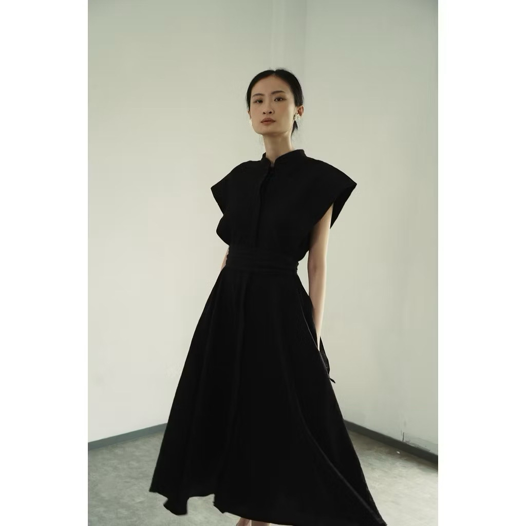 Preloved Dress Hitam Brand Pafon