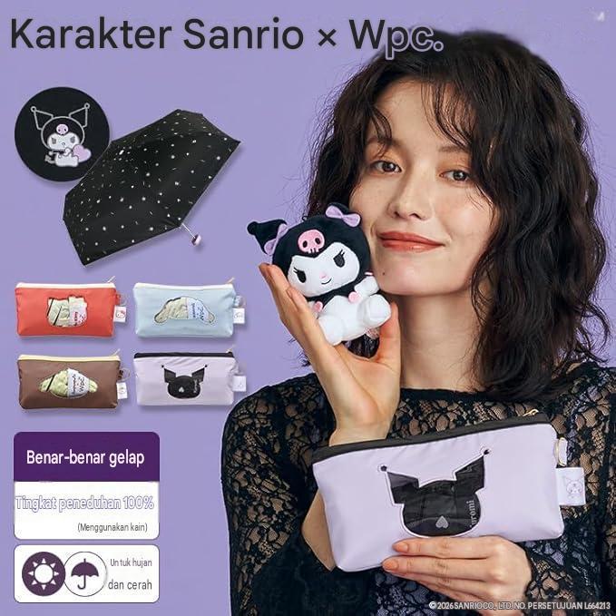 Payung Wpc Parasol Sanrio Characters × Wpc Sunshade Character Friends Folding Umbrella