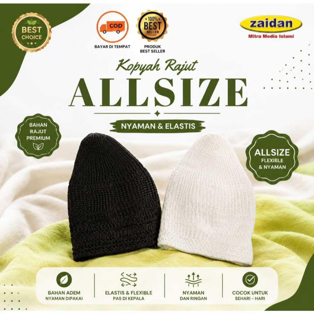 Kopyah | Kopyah Rajut | Kopyah Rajut Polos Dewasa