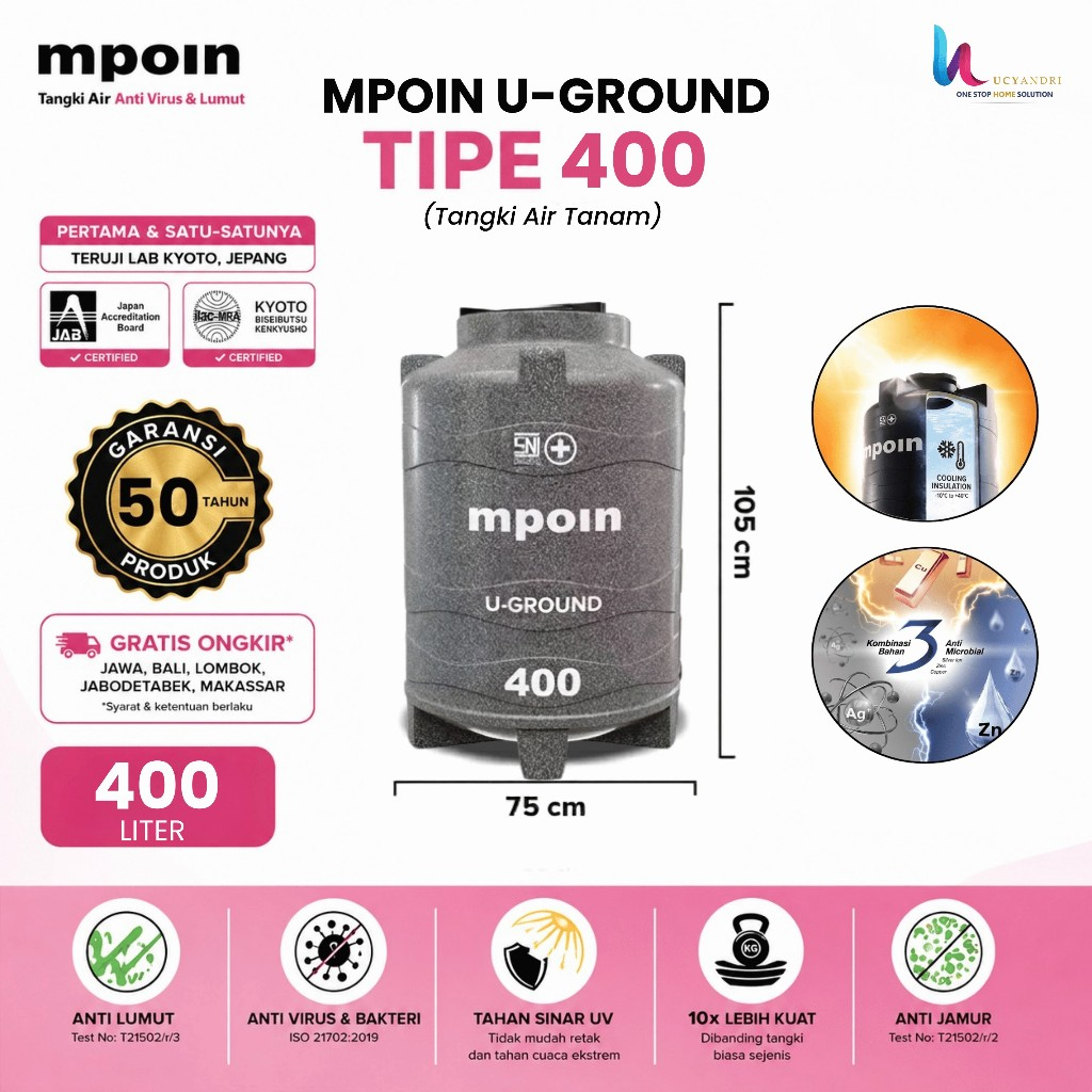 Tangki Air Tanam MPOIN 400 U GROUND
