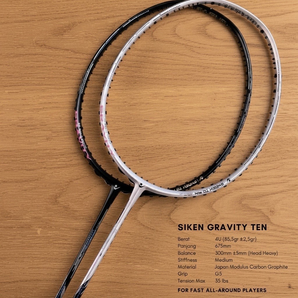 Raket Badminton Siken Gravity Ten / Gravity 10
