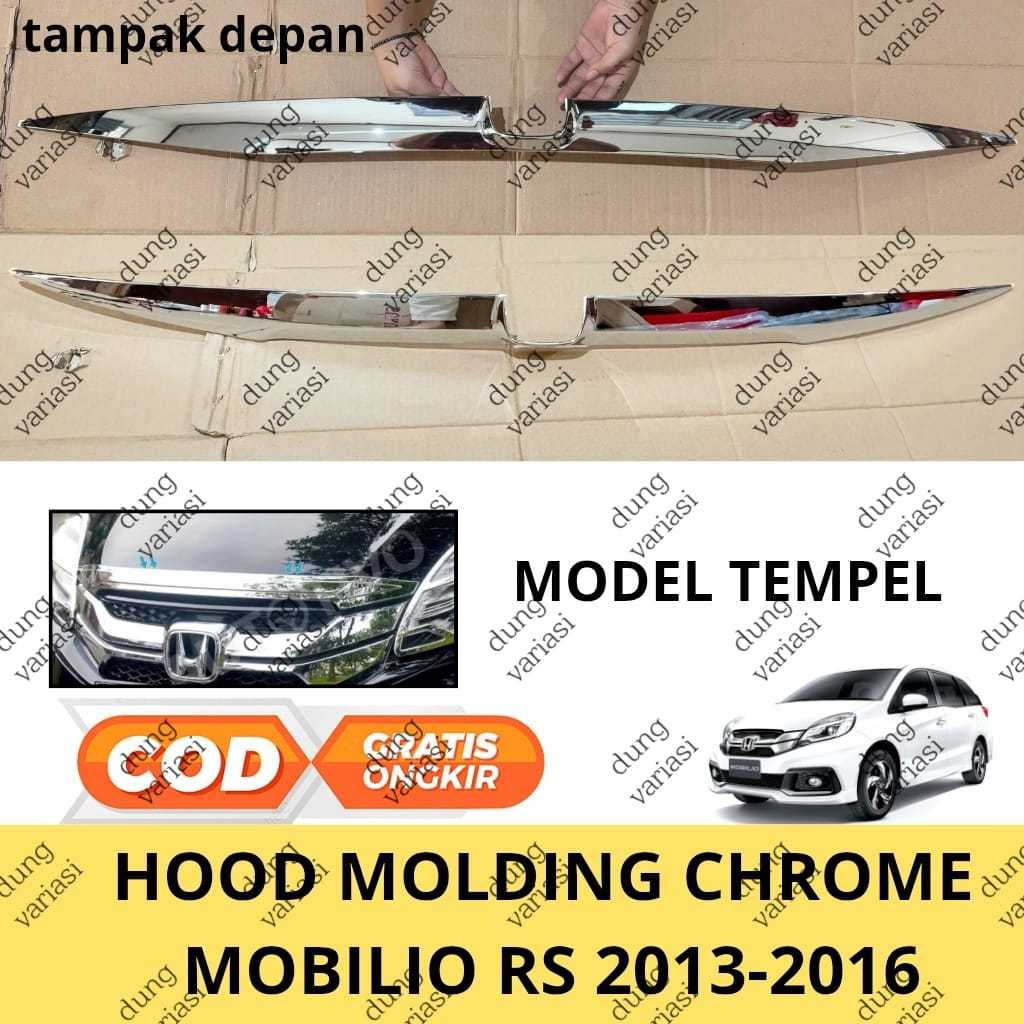 Hood Molding List Kap Mesin Mobilio RS 2013 2014 2015 2016 Chrome