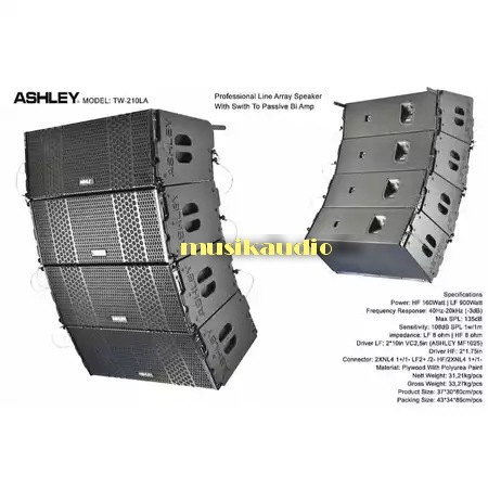 Speaker Pasif Line Array ASHLEY TW210LA TW 210 LA ORIGINAL 12 INCH TW 210LA TW210 LA