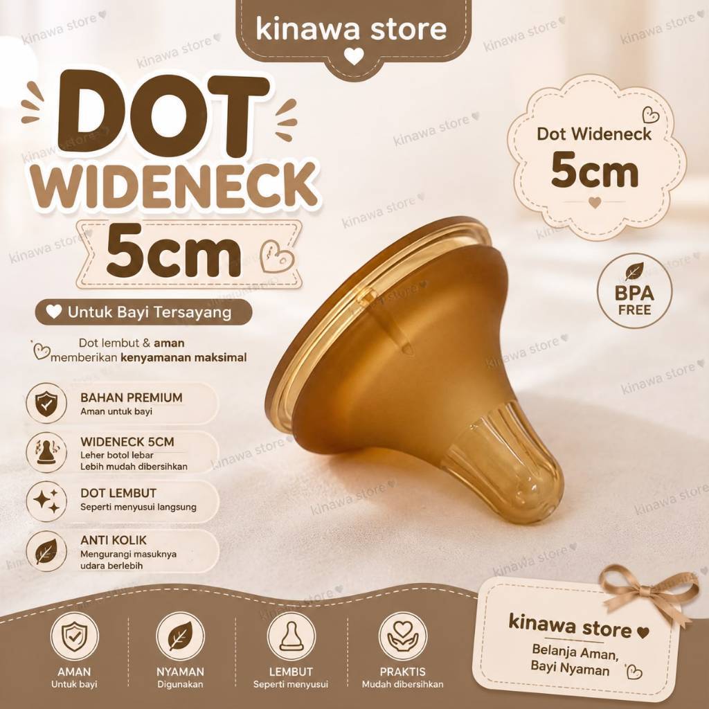 karet dot wideneck 5cm untuk botol pigeon baby safe / dot bayi botol lebar / dot bayi besar
