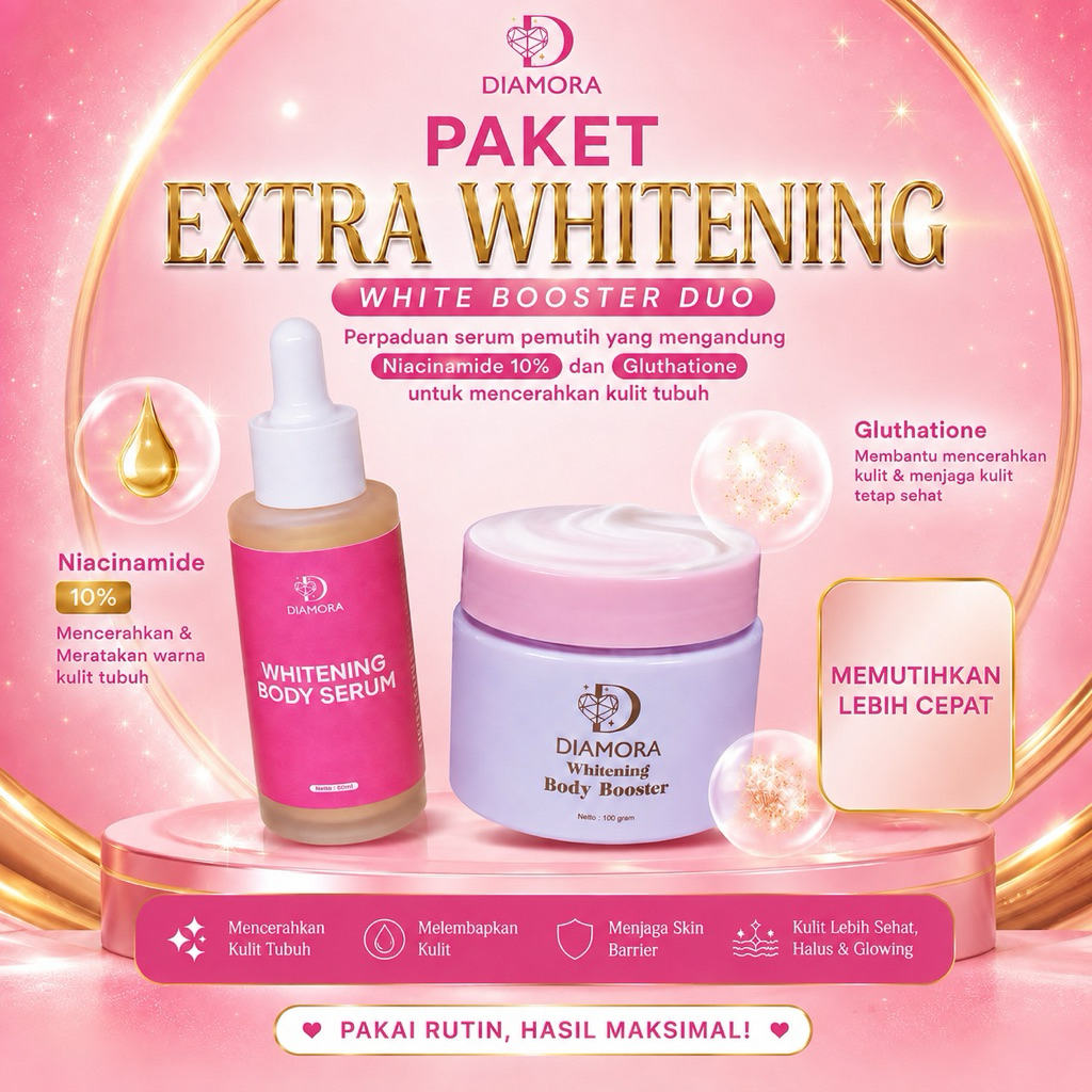 DIAMORA Extra Whitening Booster (Serum & Lotion Booster)