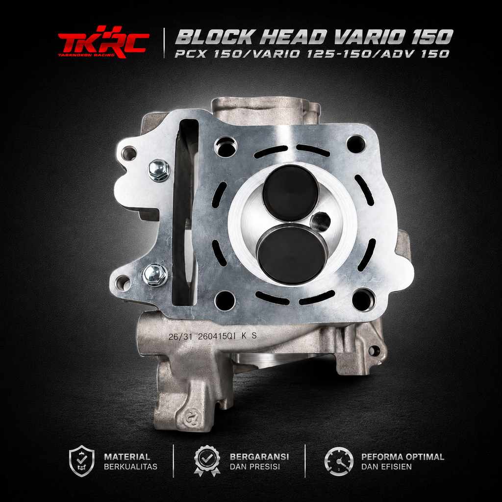 BLOK HEAD VARIO 125/150 PCX 150 NON CNC KLEP BESAR 30/25MM 26/31MM RACING
