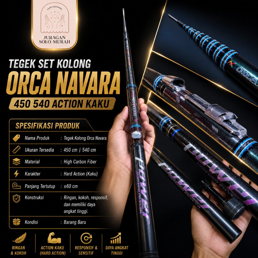 TEGEK SET KOLONG ORCA NAVARA 450 540 ACTION KAKU