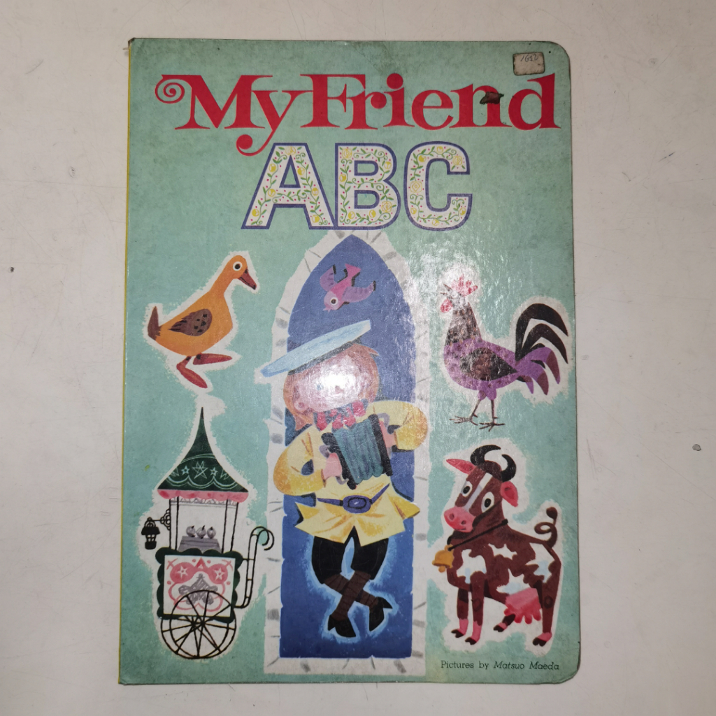 Buku My Friend ABC - Buku Anak-Anak Alfabet Bergambar Vintage Bahasa Inggris