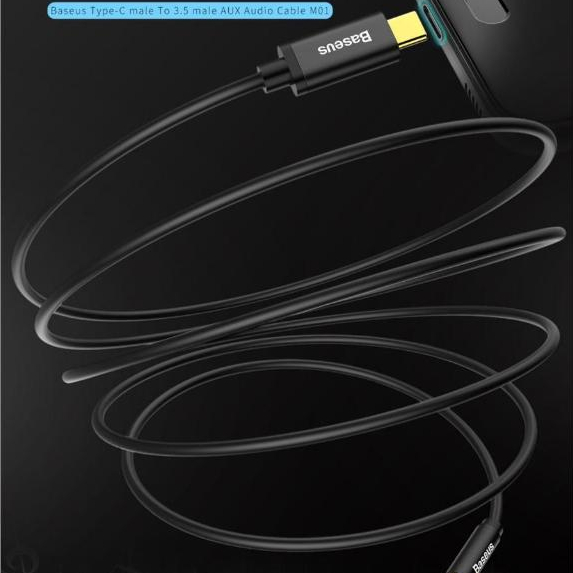Baseus Yiven M01 Adapter Kabel Audio Cable Type-C Male To Jack AUX 3.5mm Male