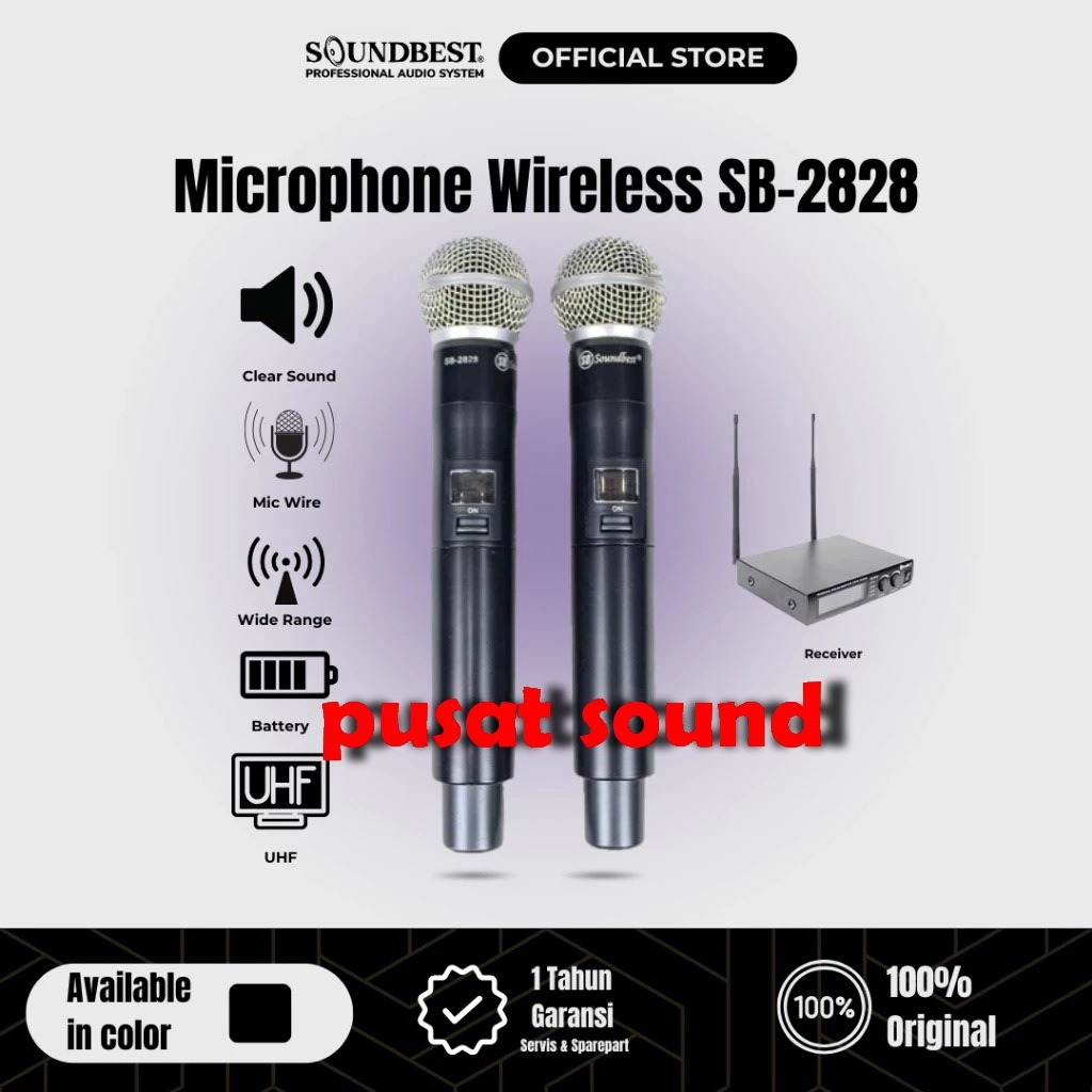 Soundbest SB-2828 – Mic Wireless Soundbest SB2828 VHF Profesional | ORIGINAL - GARANSI RESMI