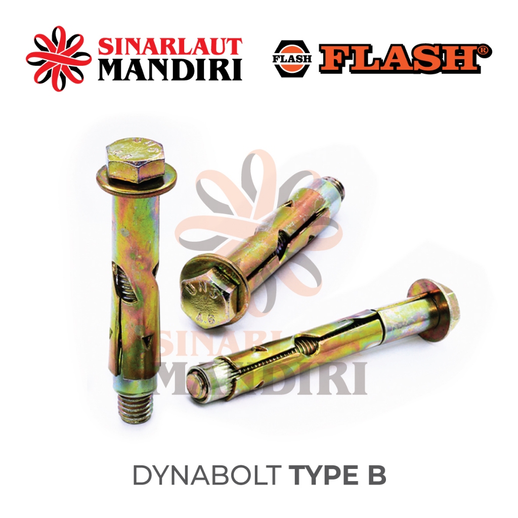 Dynabolt Type B / Tipe B / Bolt Type B Flashbolt 10 x 60 (3717)