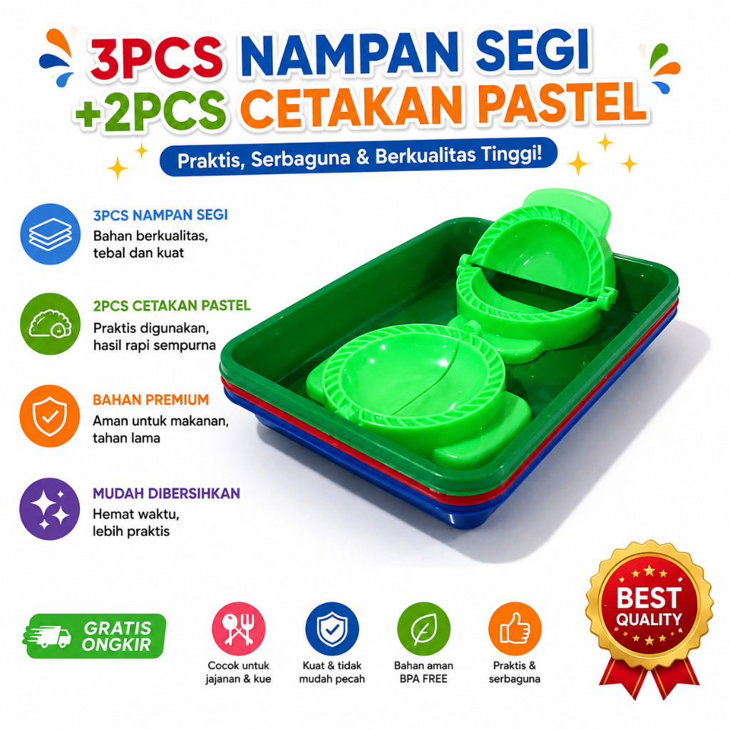 MURAH BANGET  NAMPAN KOTAK PLASTIK 3Pcs /Nampan cantik/Nampan Persegi/Nampan plastik/Nampan Unik/Nam