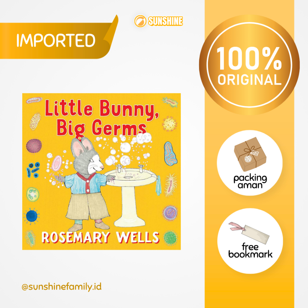 SUNSHINE FAMILY - Imported Book - Little Bunny, Big Germs by Rosemary Wells - New - ORI - Good Condi