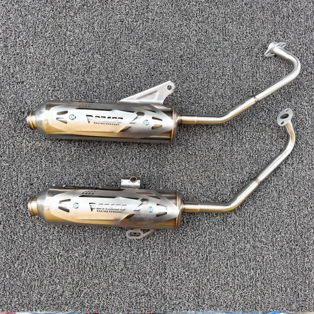 Knalpot standar racing Draco Stainlles fullsystem aerox old