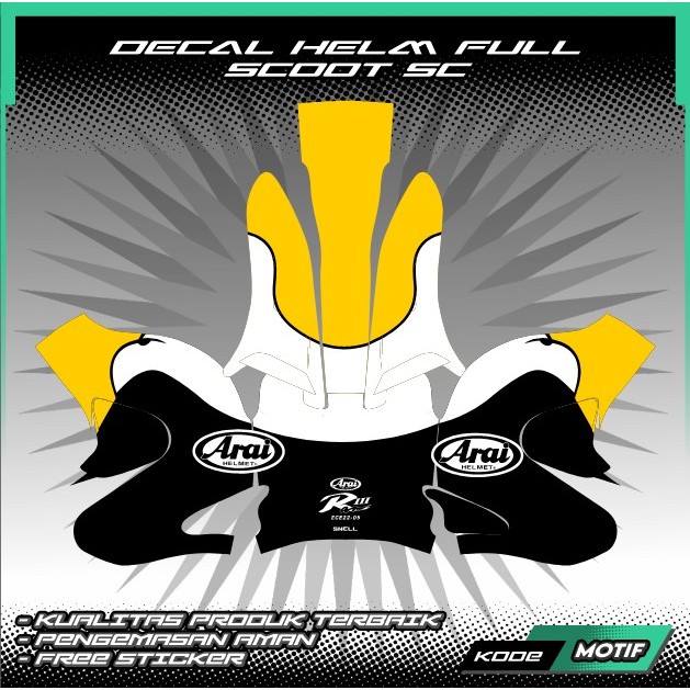 Decal helm Scoot arai sc bosdecal 2026