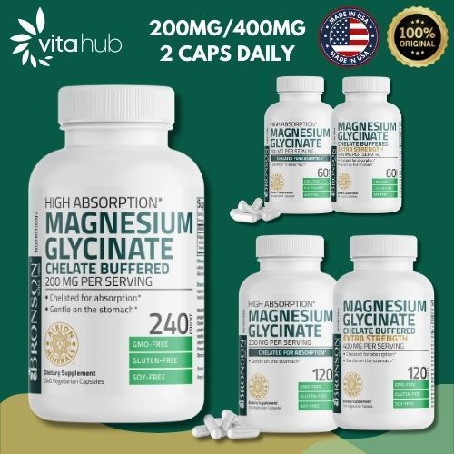Bronson Magnesium Glycinate 200mg/400mg - Magnesium Glycinate