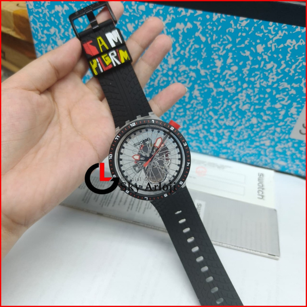 SWATCH SB05K103 Big Bold Jam Tangan Pria Analog Original
