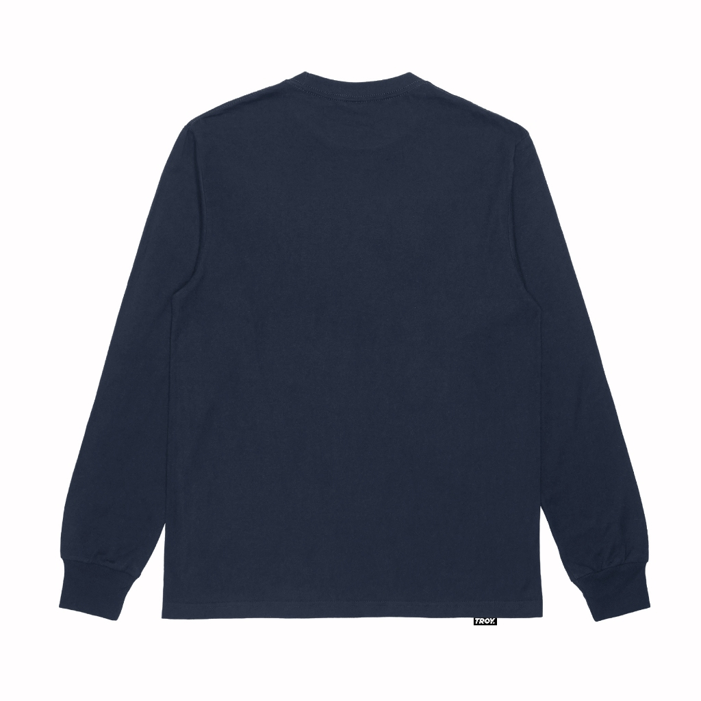 Troy Company Longsleeve T-Shirt Navy Colorpop - Kaos Pria Lengan Panjang Biru Navy LSD 3681