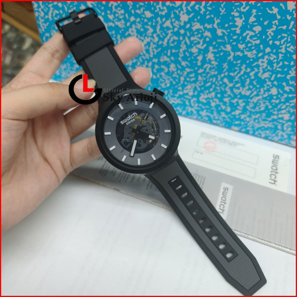 SWATCH SB05B113 Big Bold Jam Tangan Pria Analog Original