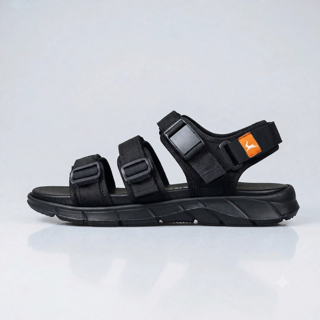 Johnson Black Lite Sole Runo Project - Sepatu Sandal Traveling Pria Ringan Anti Slip Nongkrong