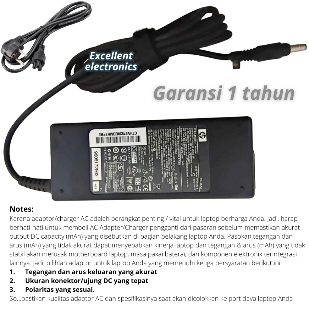 Charger HP Pavilion DV8000, Charger HP Pavilion DV8300 original new