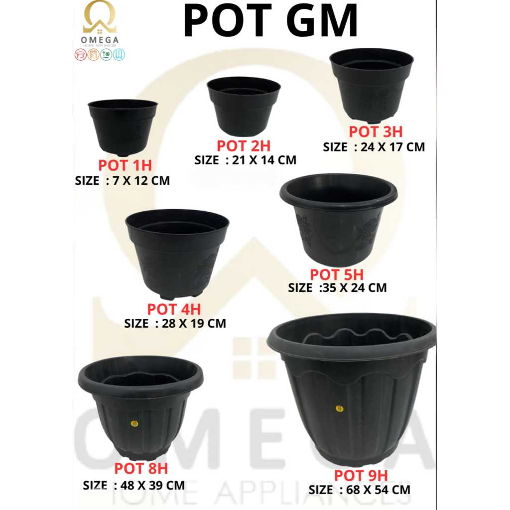 *KHUSUS BATAM* POT HITAM pot bunga pot tanaman pot bunga plastik pot tanaman plastik pot tanaman hia
