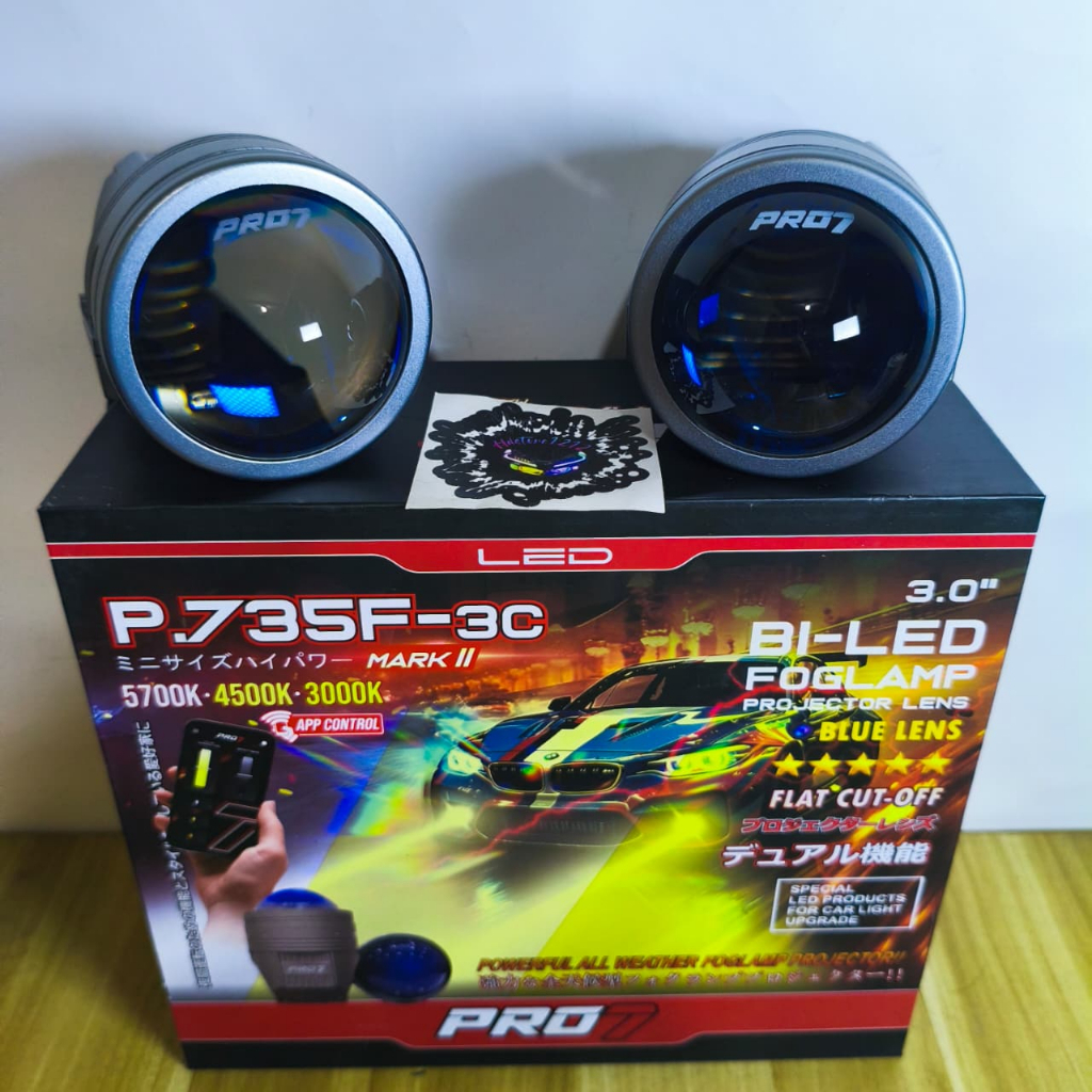 PRO7 P.735F-3C BILED FOGLAMP P735F 3C bluetooth app 90watt 3warna