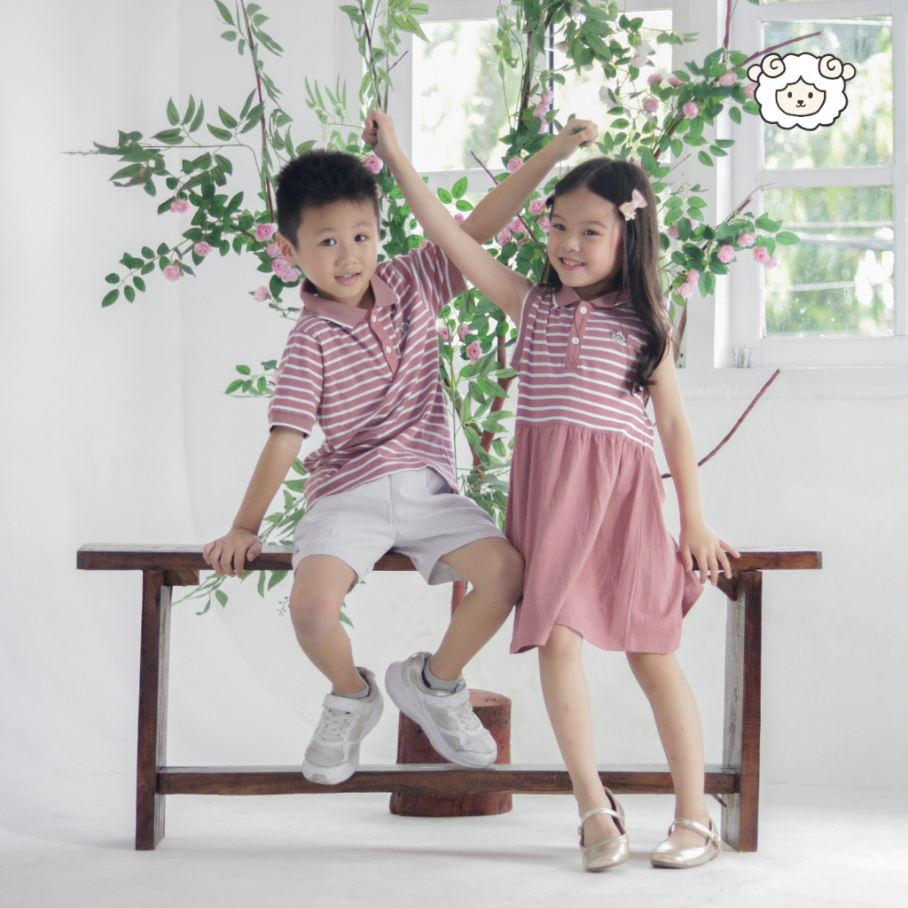 LYZORA – LILY Polo Dress Salur Anak Perempuan