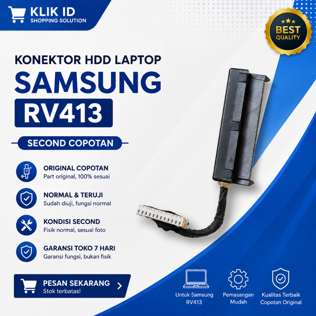 Konektor HDD Samsung RV413 Original Second Copotan Kabel HDD Laptop