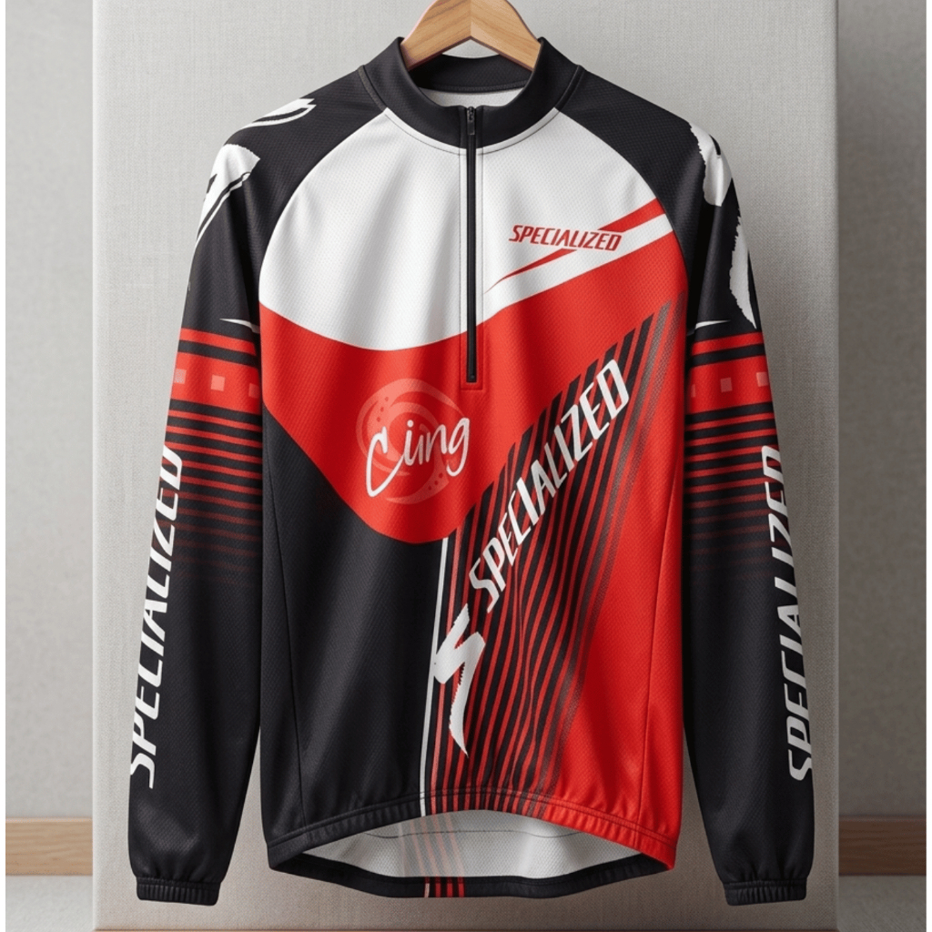 JERSEY SEPEDA/GOWES SPECIALIZED MERAH HITAM PUTIH