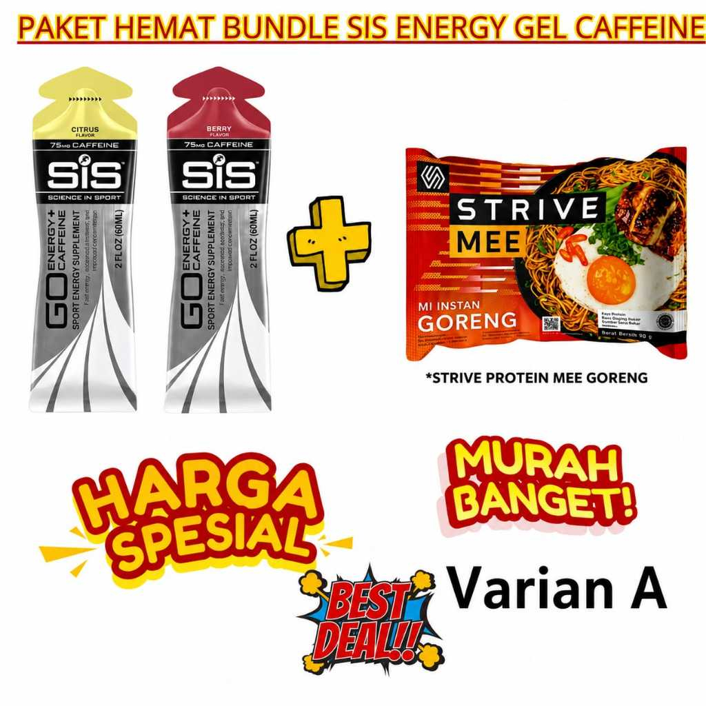 Paket Hemat SIS Energy Gel Cola Berry Citrus Caffeine Performance Endurance stamina Olahraga