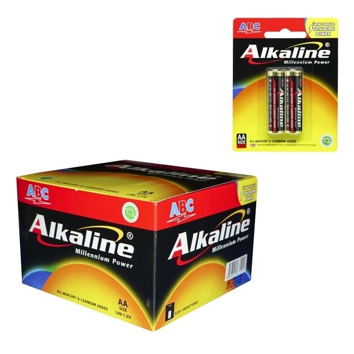 Baterai Battery ABC Alkaline AA (A2) ( isi 2 ) Sedang Millennium Power Batu batre Remot Radio Camera