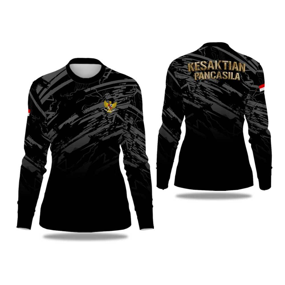 Baju Kaos Wanita Jersey Kesaktian Pancasila / Jersey Kesaktian Pancasila Fullprint Art-01