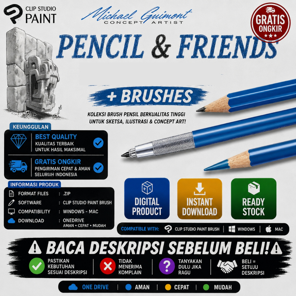 Clip Studio Paint Brush - Michael Guimont Clip Studio Paint Pencils & Friends - 260325