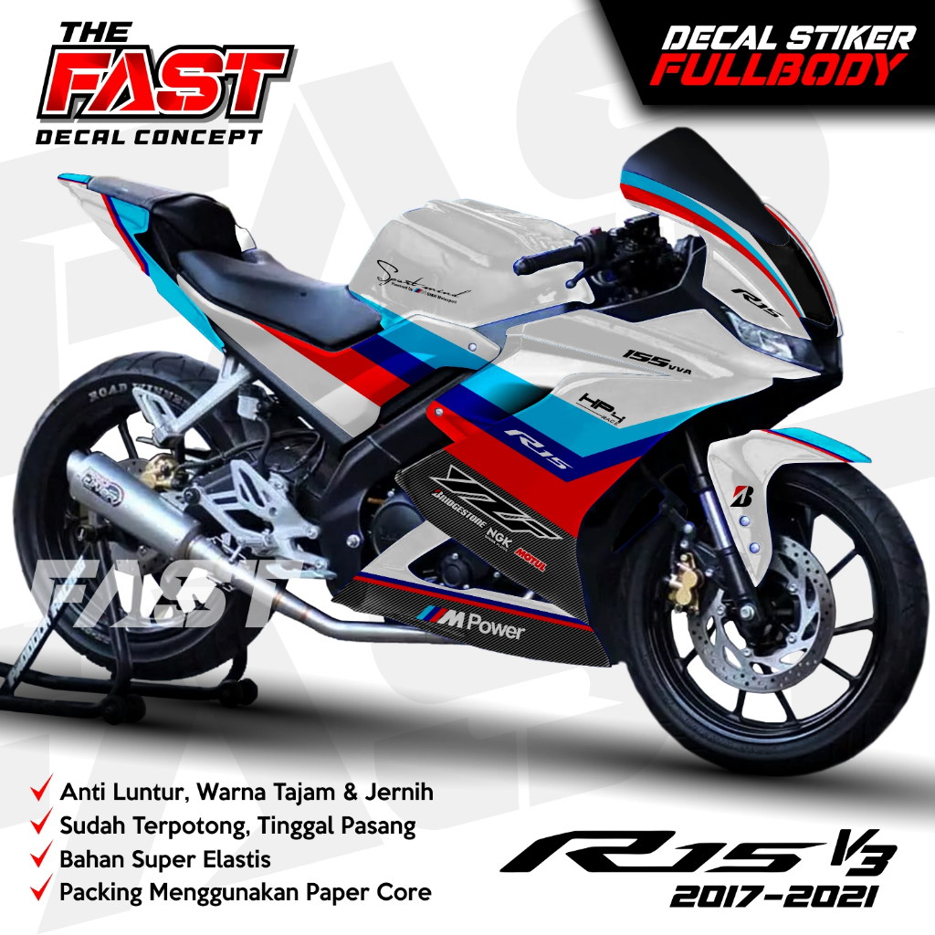 Decal R15 V3 Stiker Decal Motor R15 V3 Sticker Yamaha R15 V3 Fullbody full dasbor BMW