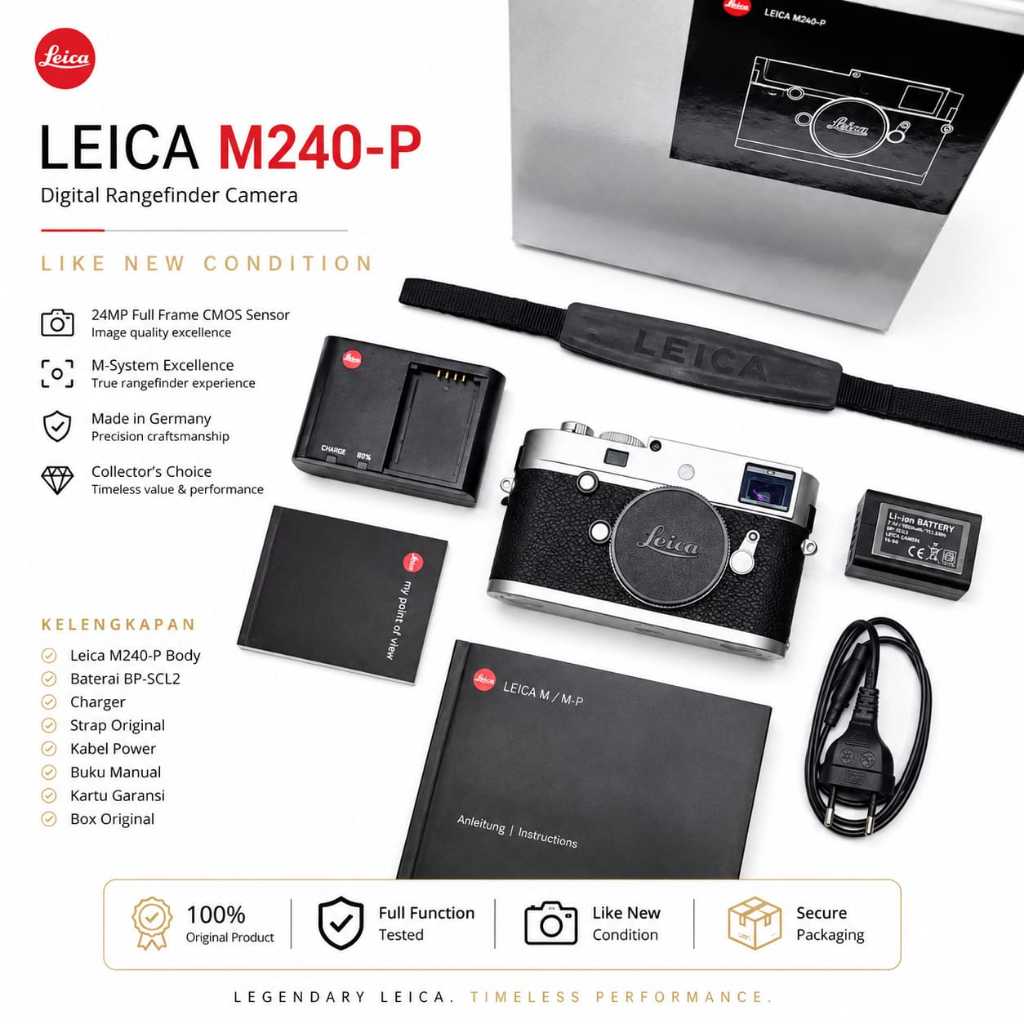 Leica M240-P M240P Silver body only - Like new (AY1269)