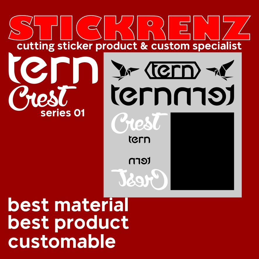 Cutting Sticker Stiker Frame Sepeda Minivelo Tern Crest 01 Custom